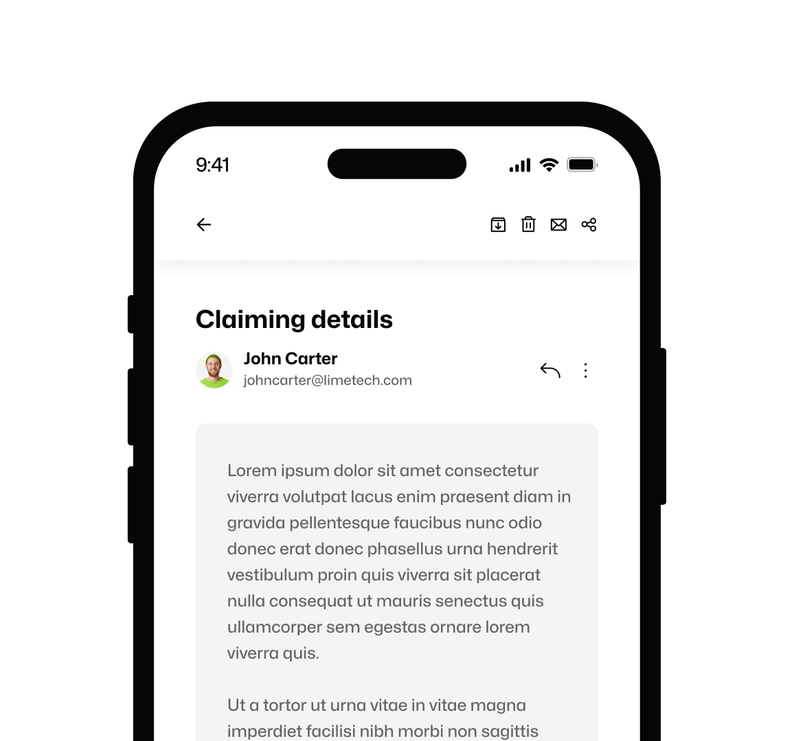 Compartilhe os detalhes