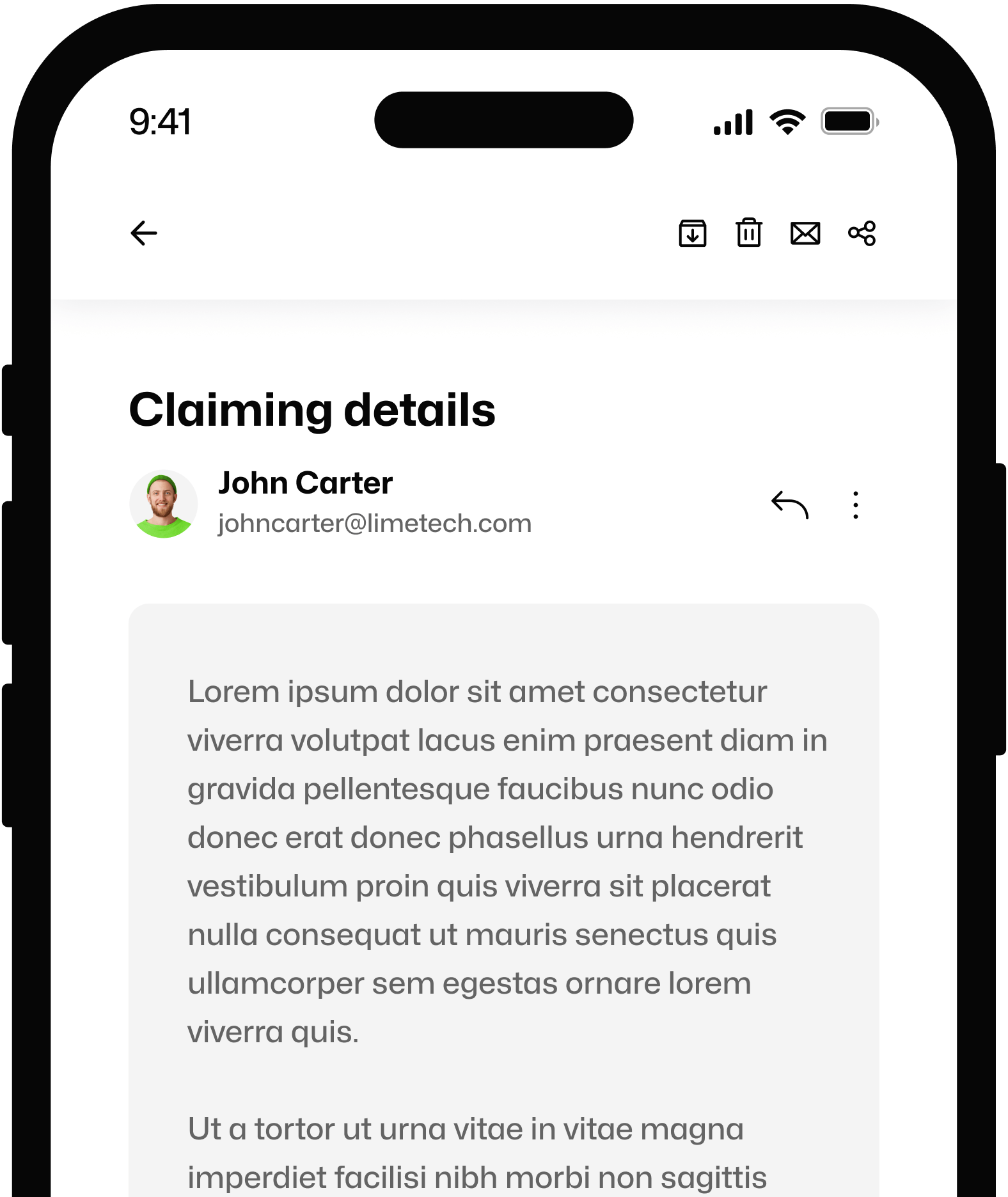 Compartilhe os detalhes